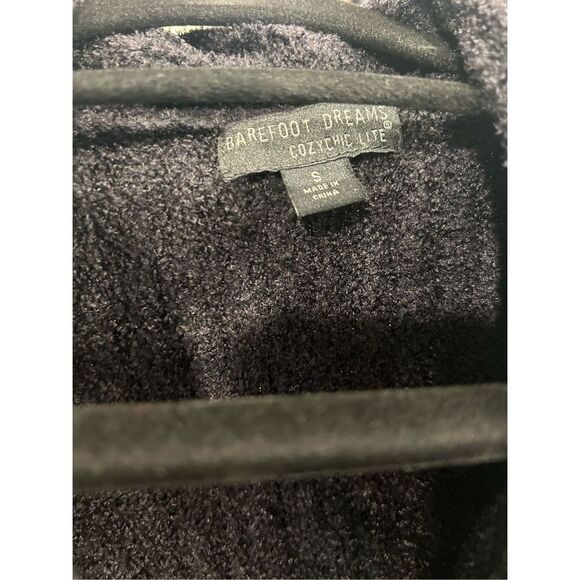 Barefoot dreams black long weekend open front cardigan small - Picture 7 of 8